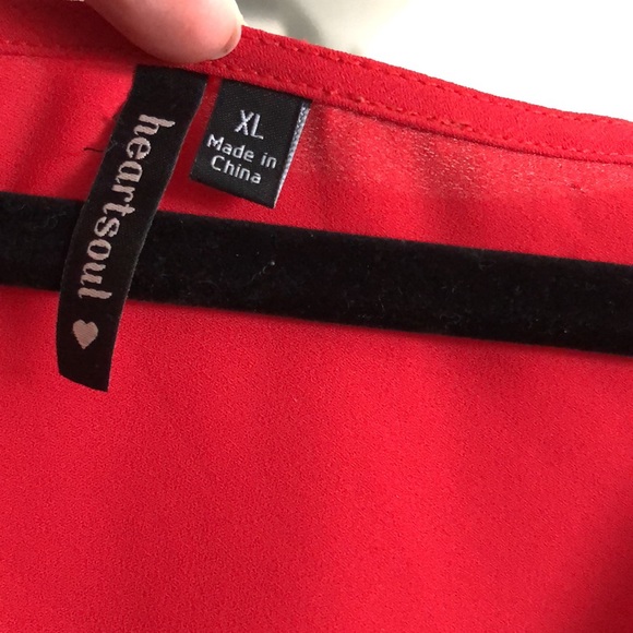 Like new Heartsoul red XL blouse - Picture 2 of 5
